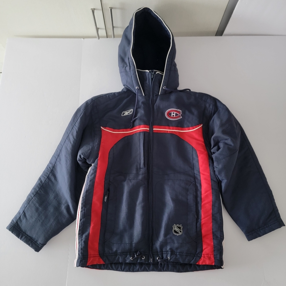 Reebok Canadiens Jacket - Navy and Red Size M(10/12)